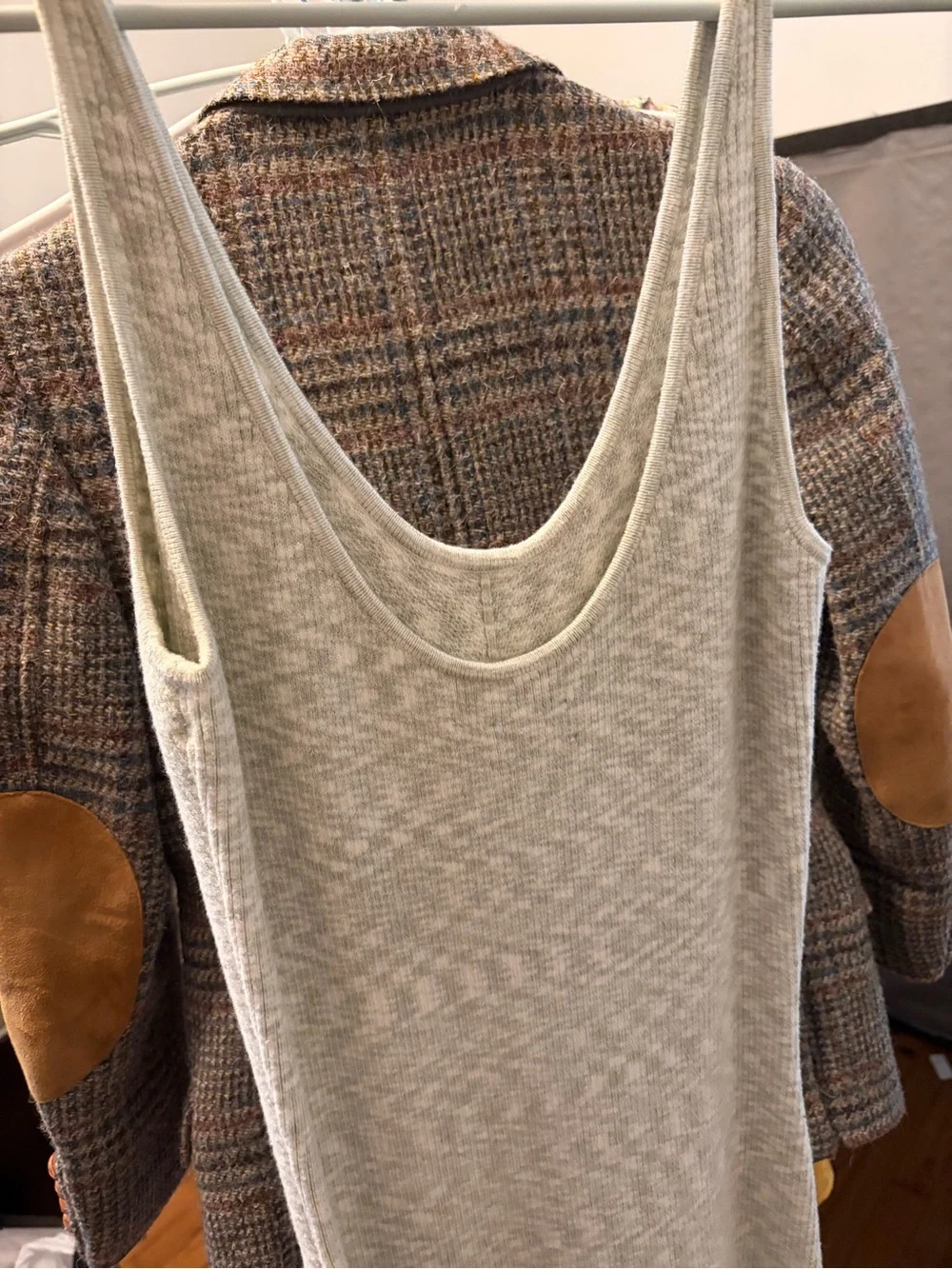 Abercrombie & Fitch Cream Scoop Neck Maxi Knit Dress